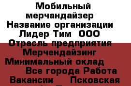 Мобильный мерчандайзер › Название организации ­ Лидер Тим, ООО › Отрасль предприятия ­ Мерчендайзинг › Минимальный оклад ­ 23 000 - Все города Работа » Вакансии   . Псковская обл.,Псков г.